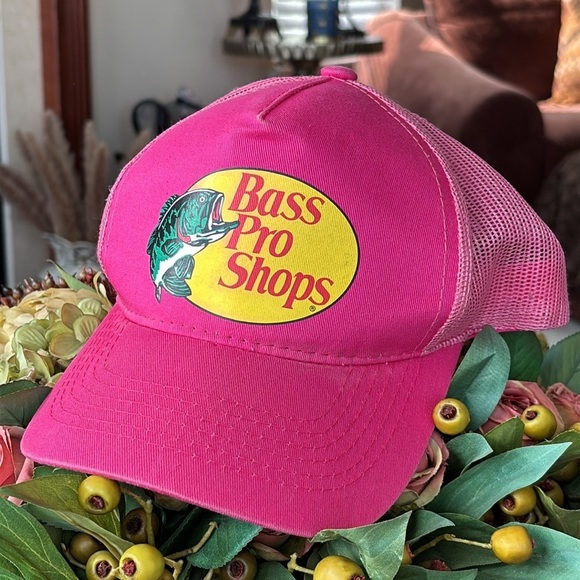 Bass Pro Shops Mesh Trucker Cap Pink Adjustable Fishing Hat Outdoor Girly - Picture 11 of 15